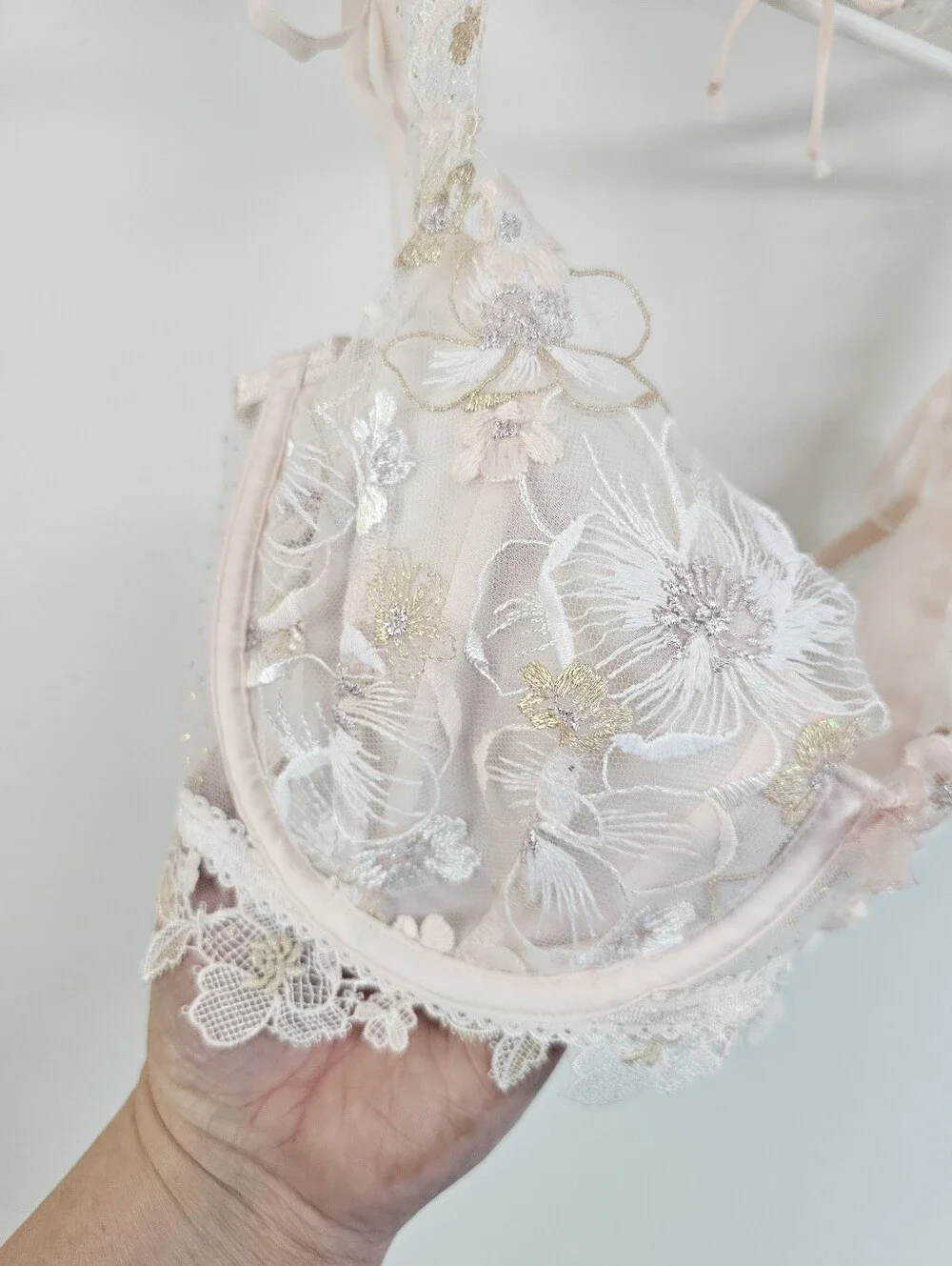 For Love & Lemons Delicate Lace Floral Girly Soft Girl Romantic Bra Lingerie